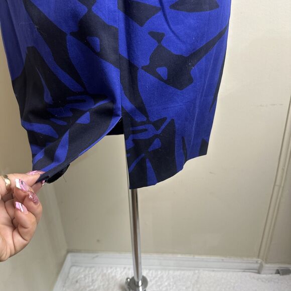 EXPRESS Design Studio Halter Strapless Blue Black Mini Dress Size 4 EUC - Picture 6 of 9